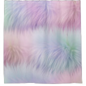 Pastel Rainbow Fur Duschvorhang (Vorderseite)