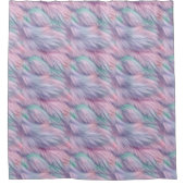 Pastel Rainbow Fur Duschvorhang (Vorderseite)