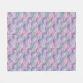 Pastel Rainbow Fur Fleecedecke (Vorderseite (Horizontal))