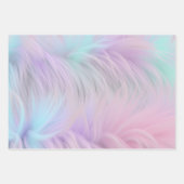 Pastel Rainbow Fur Geschenkpapier Set (Vorderseite 3)