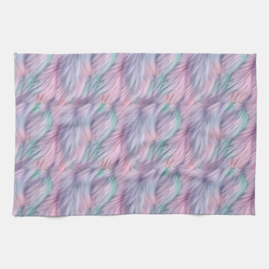 Pastel Rainbow Fur Geschirrtuch (Horizontal)