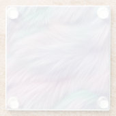 Pastel Rainbow Fur Glasuntersetzer (Rückseite)