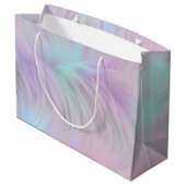 Pastel Rainbow Fur Große Geschenktüte (Rückseite Schrägansicht)