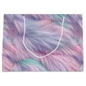 Pastel Rainbow Fur Große Geschenktüte (Vorderseite)