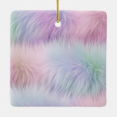 Pastel Rainbow Fur Keramikornament (Rückseite)