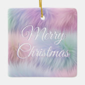 Pastel Rainbow Fur Keramikornament (Vorderseite)