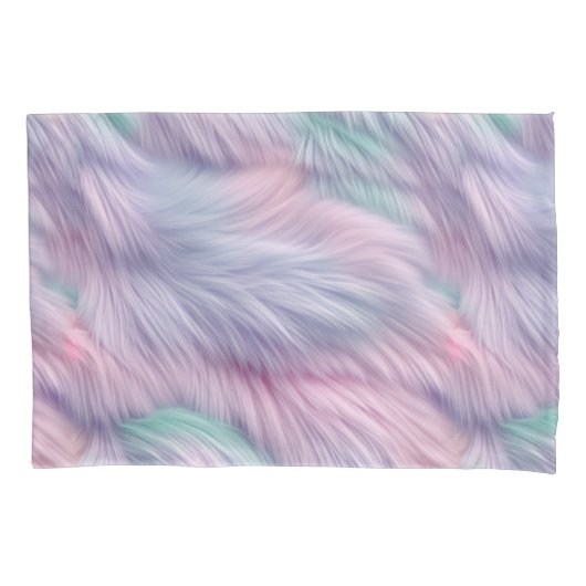 Pastel Rainbow Fur Kissenbezug (Vorderseite)