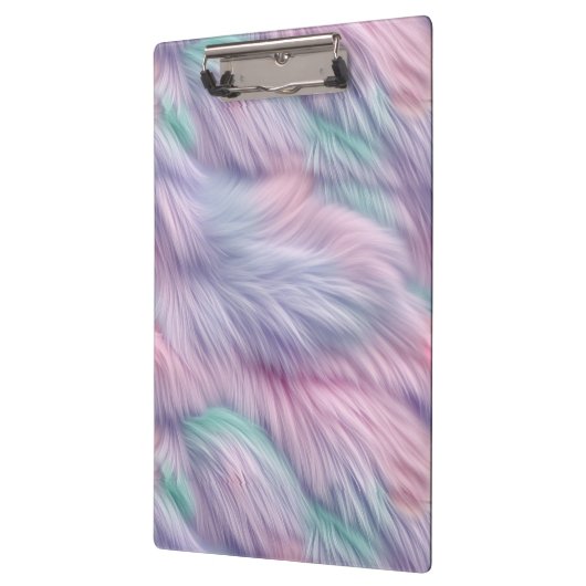 Pastel Rainbow Fur Klemmbrett (Links)