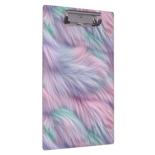 Pastel Rainbow Fur Klemmbrett (Rechts)