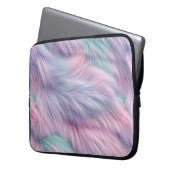 Pastel Rainbow Fur Laptopschutzhülle (Vorderseite Links)