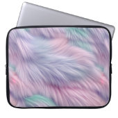 Pastel Rainbow Fur Laptopschutzhülle (Vorderseite)
