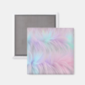 Pastel Rainbow Fur Magnet (Vorderseite/Rückseite)