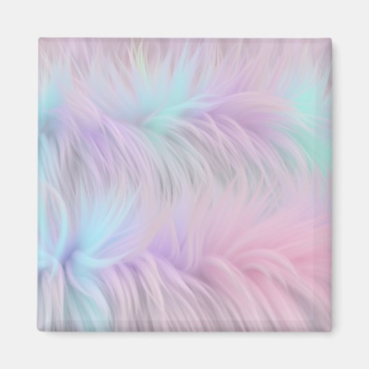 Pastel Rainbow Fur Magnet (Vorne)