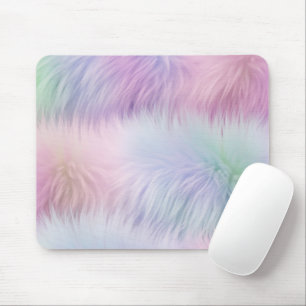 Pastel Rainbow Fur Mousepad
