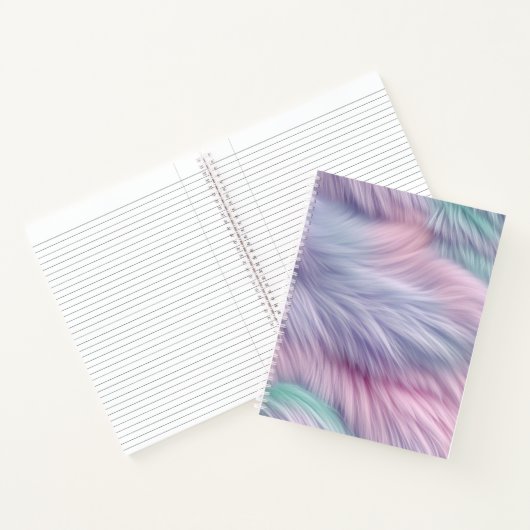 Pastel Rainbow Fur Notizblock (Innenseite)