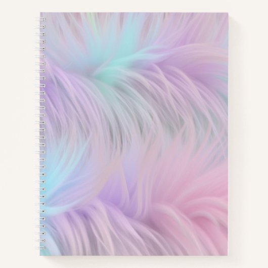 Pastel Rainbow Fur Notizblock (Vorderseite)