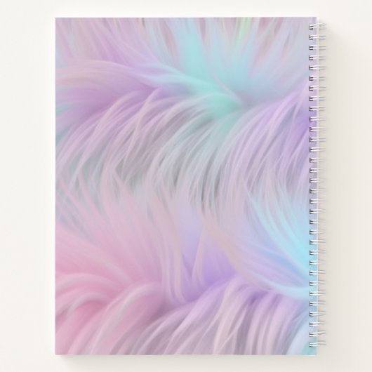 Pastel Rainbow Fur Notizblock (Rückseite)
