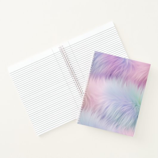 Pastel Rainbow Fur Notizblock (Innenseite)