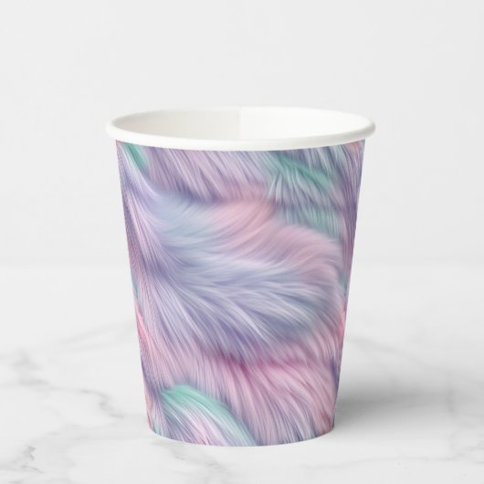 Pastel Rainbow Fur Pappbecher (Links)