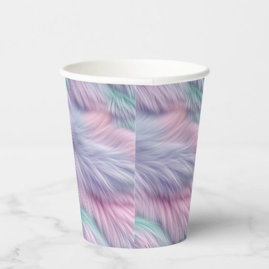 Pastel Rainbow Fur Pappbecher (Rechts)