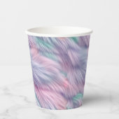Pastel Rainbow Fur Pappbecher (Vorderseite)