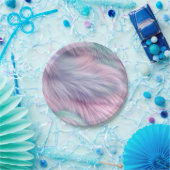 Pastel Rainbow Fur Pappteller (Party)