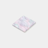 Pastel Rainbow Fur Post-it Klebezettel (angewinkelt)