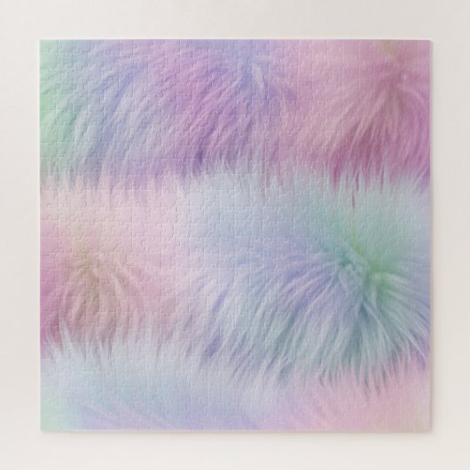 Pastel Rainbow Fur Puzzle (Vertikal)