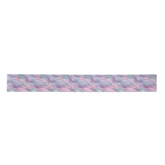 Pastel Rainbow Fur Satinband (Vorderseite)