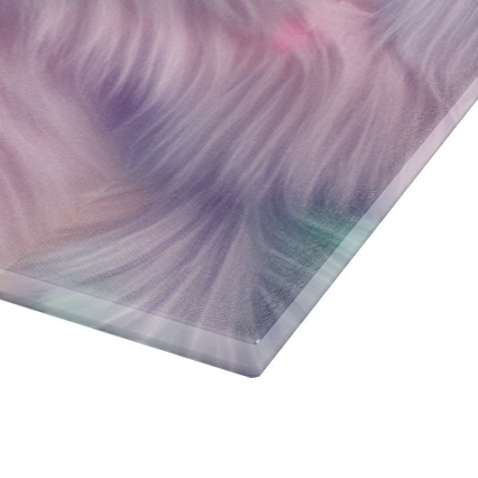 Pastel Rainbow Fur Schneidebrett (Ecke)