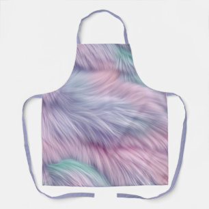 Pastel Rainbow Fur Schürze