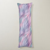 Pastel Rainbow Fur Seitenschläferkissen (Rückseite (Vertikal))