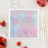 Pastel Rainbow Fur Serviette (Beispiel)