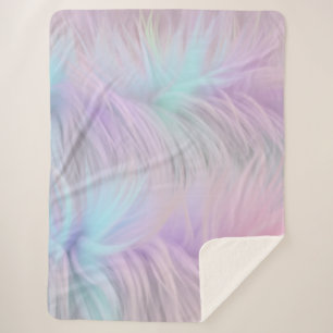 Pastel Rainbow Fur Sherpadecke