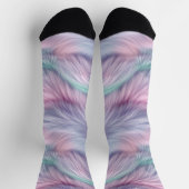 Pastel Rainbow Fur Socken (Oben)