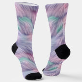 Pastel Rainbow Fur Socken (Gewinkelt)