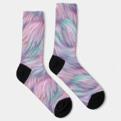 Pastel Rainbow Fur Socken (Rechts)