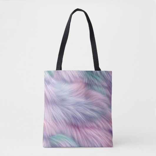 Pastel Rainbow Fur Tasche (Vorderseite)