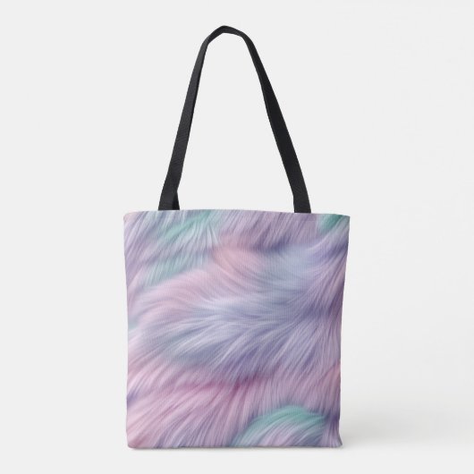 Pastel Rainbow Fur Tasche (Rückseite)