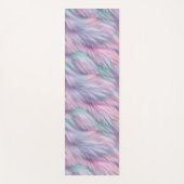 Pastel Rainbow Fur Yogamatte (Vorderseite)