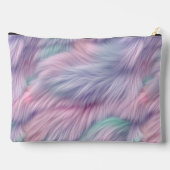 Pastel Rainbow Fur Zubehörtasche (Rückseite)