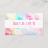Pastel Rainbow Galaxy Marble Modern Colorful Bold Visitenkarte (Vorderseite)