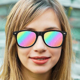 Pastel Rainbow Gay Pride Party Sonnenbrille