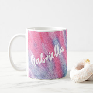 Pastel Rainbow Gefärbte Krawatte Groovy Personalis Kaffeetasse