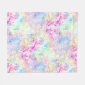 Pastel Rainbow Gefärbte Krawatte Wasserfarbe Fleecedecke (Vorderseite (Horizontal))