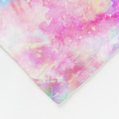 Pastel Rainbow Gefärbte Krawatte Wasserfarbe Fleecedecke (Ecke)