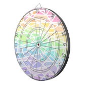 Pastel Rainbow Geometric Dartboard Dartscheibe (Vorderseite rechts)