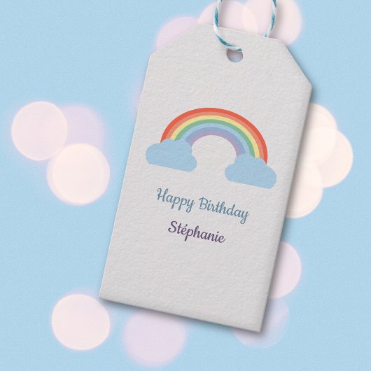 Pastel Rainbow Geschenkanhänger
