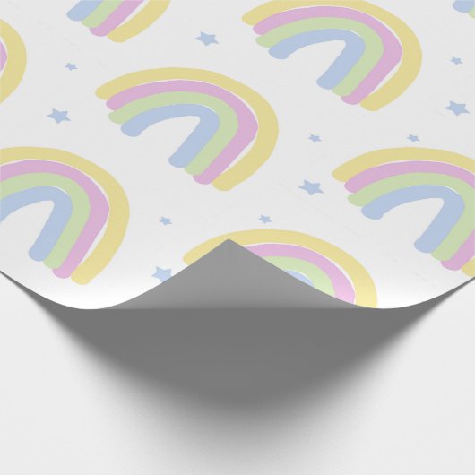 Pastel Rainbow Geschenkpapier (Ecke)