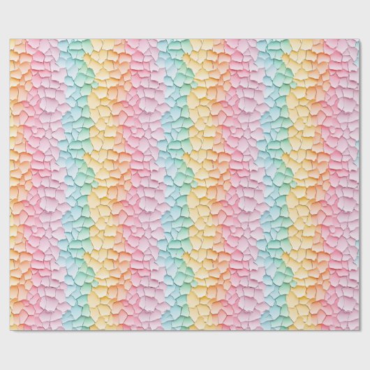 Pastel Rainbow Geschenkpapier (Flach)